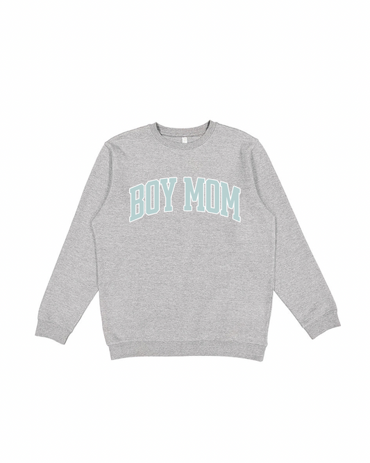 Boy mom ash crewneck graphic