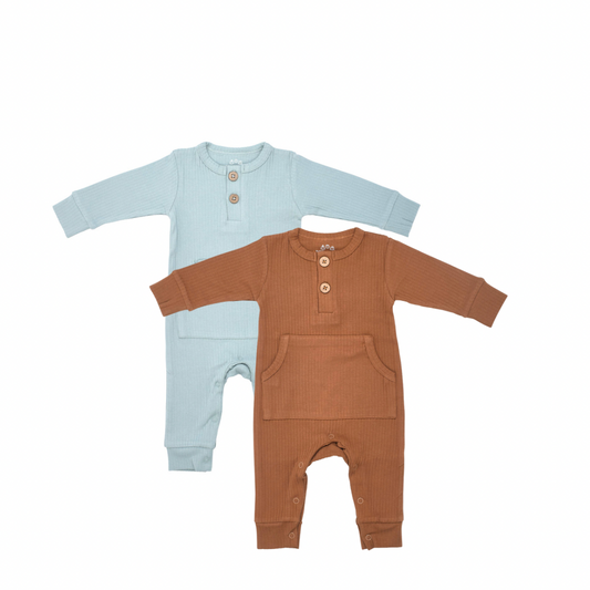 12-18m Ribbed baby playsuit