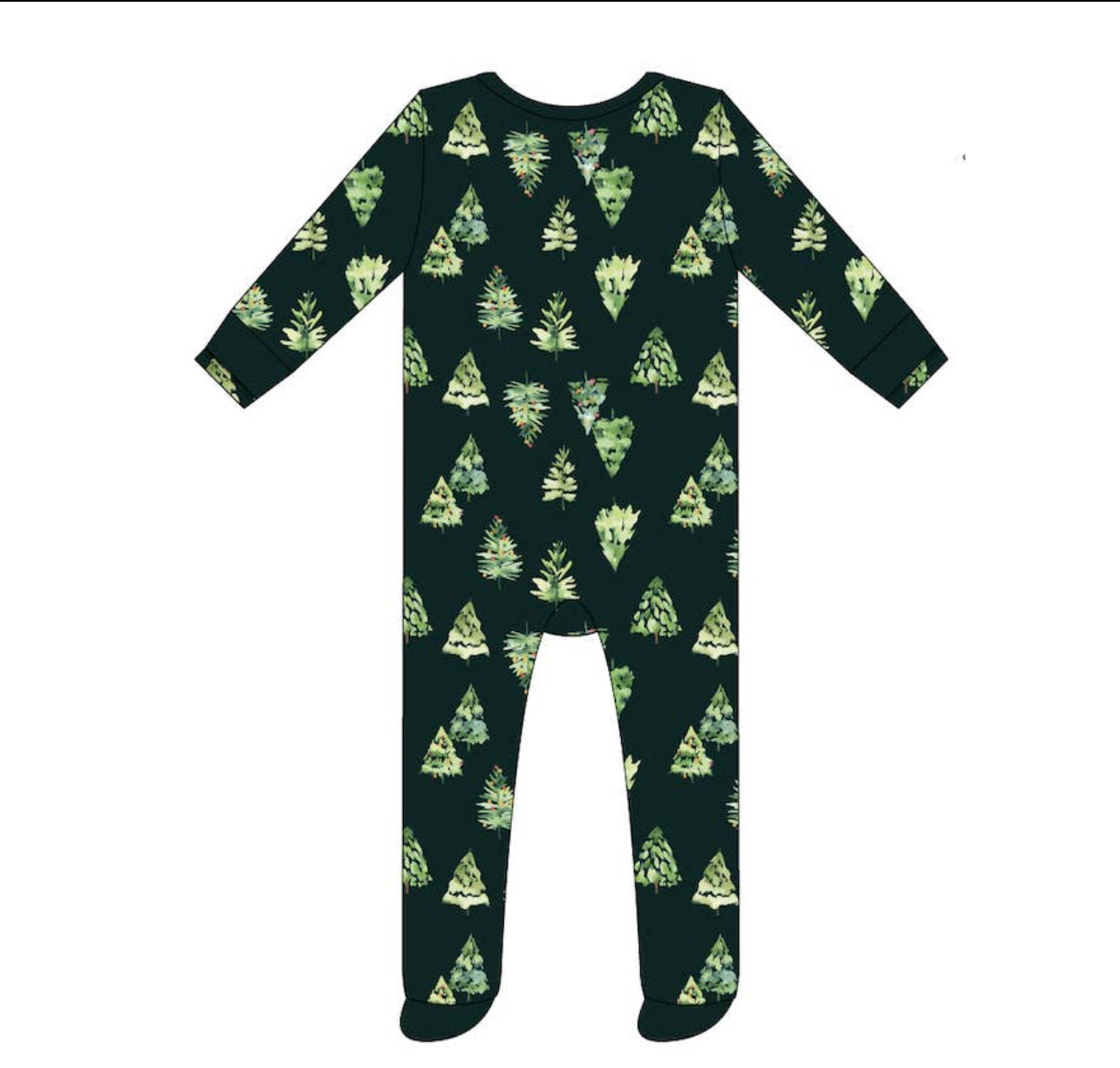 Emerald Christmas tree bamboo romper