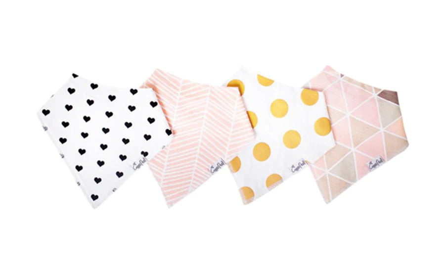 Blush baby bandana set