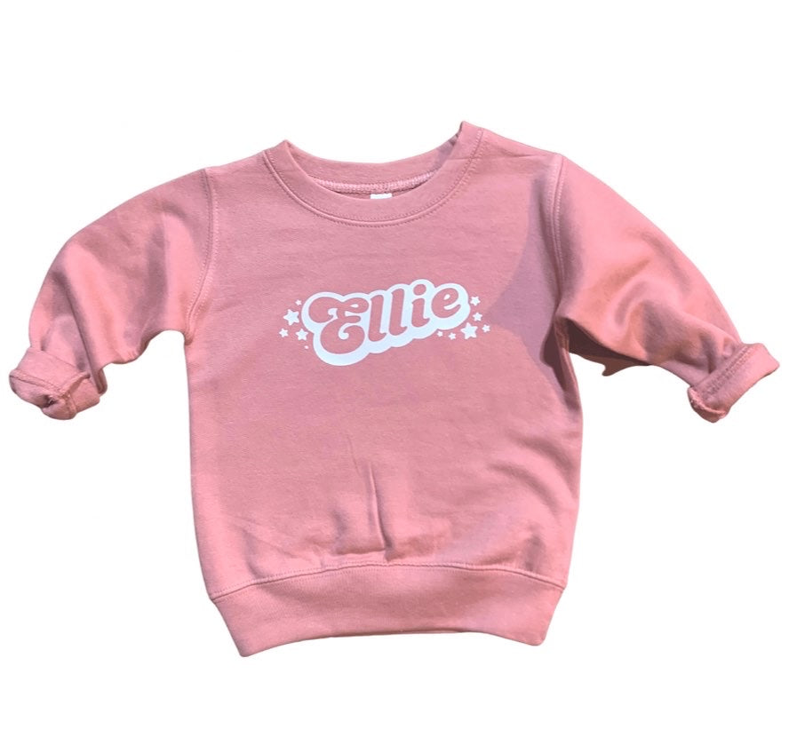 Personalized groovy crewneck graphic