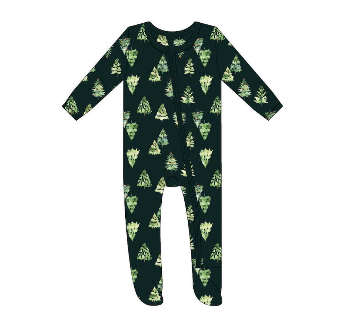 Emerald Christmas tree bamboo romper