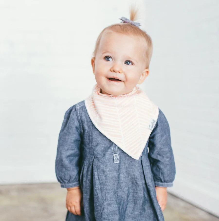 Blush baby bandana set