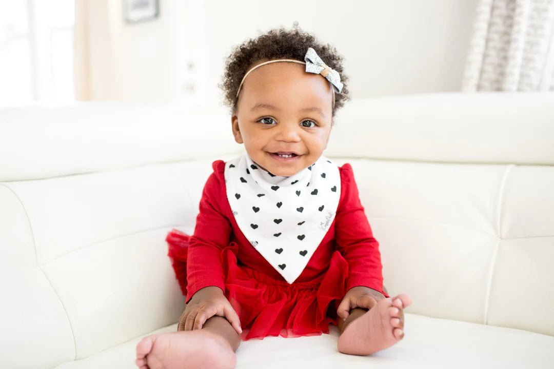 Blush baby bandana set