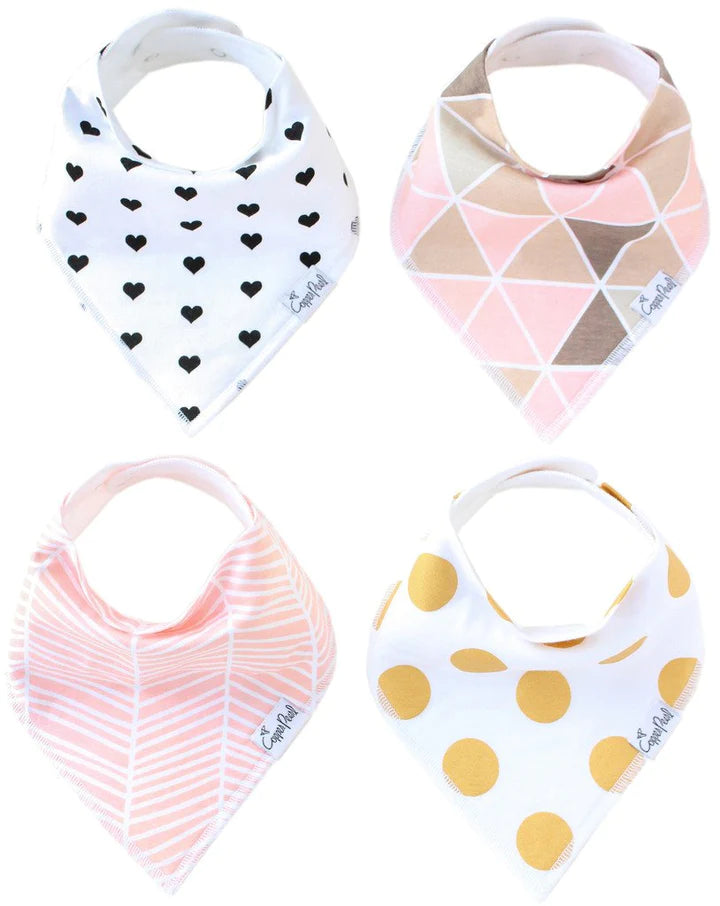 Blush baby bandana set