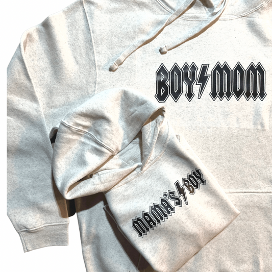 Boy mom bolt graphic hoodie adult